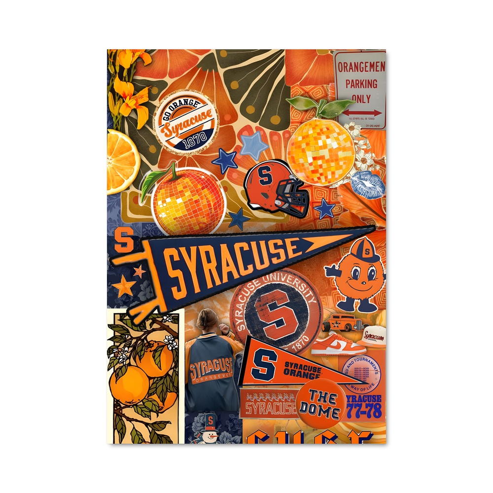 Poster Orange Syracuse – affiche Basketball